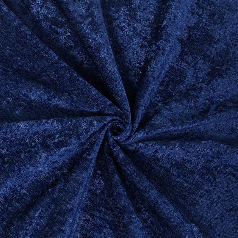 ELKCA Royal Blue Curtain Valance for Living Room Thick Chenille Window Curtains for Bedroom Waterfall Valance, Rod Pocket (W59inch, 1 Panel) - Image 3